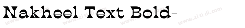 Nakheel Text Bold字体转换